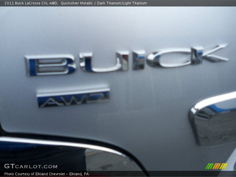 Quicksilver Metallic / Dark Titanium/Light Titanium 2011 Buick LaCrosse CXL AWD