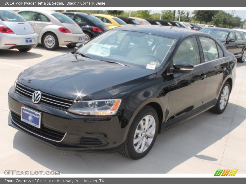 Black / Cornsilk Beige 2014 Volkswagen Jetta SE Sedan