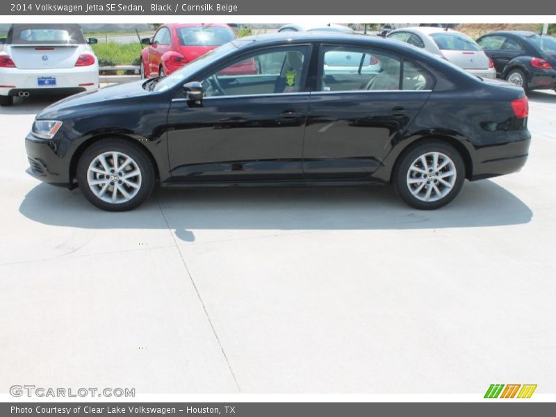 Black / Cornsilk Beige 2014 Volkswagen Jetta SE Sedan
