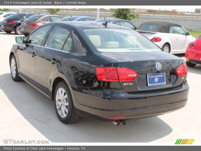 Black / Cornsilk Beige 2014 Volkswagen Jetta SE Sedan