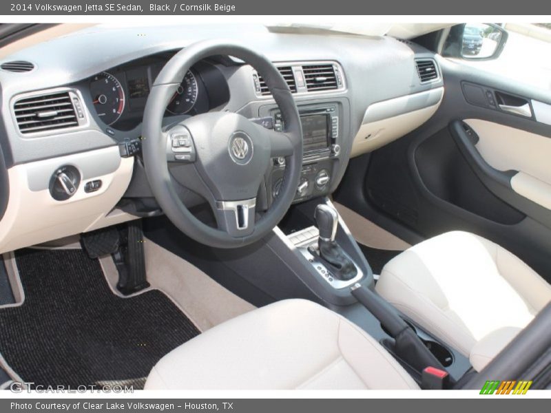 Black / Cornsilk Beige 2014 Volkswagen Jetta SE Sedan