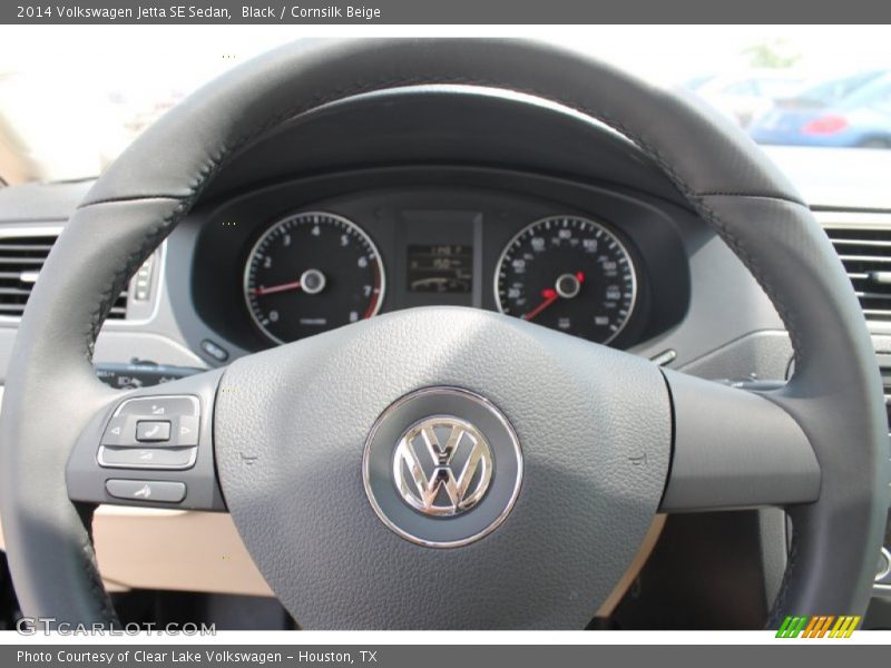 Black / Cornsilk Beige 2014 Volkswagen Jetta SE Sedan