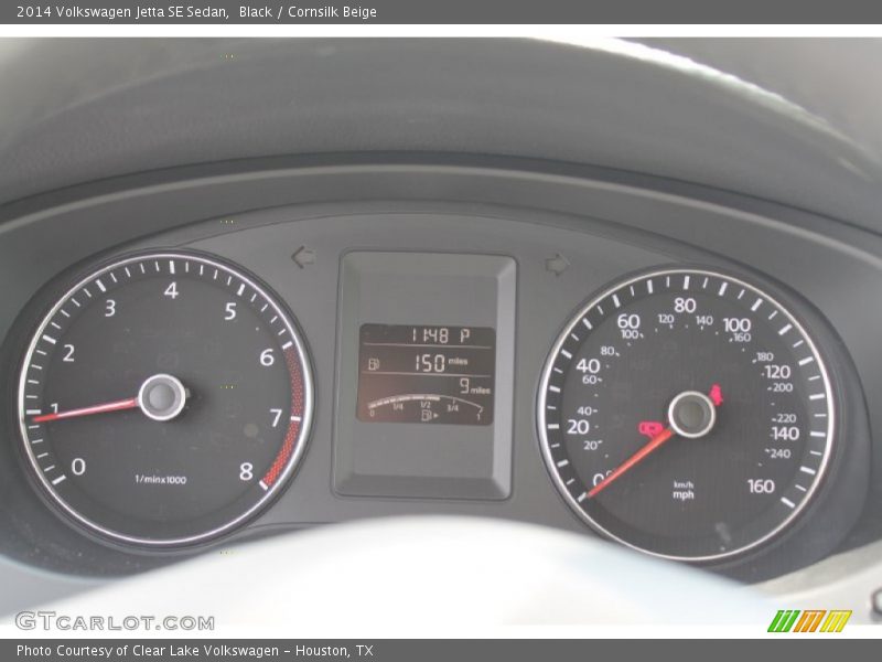 Black / Cornsilk Beige 2014 Volkswagen Jetta SE Sedan