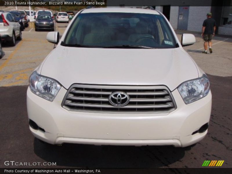 Blizzard White Pearl / Sand Beige 2010 Toyota Highlander