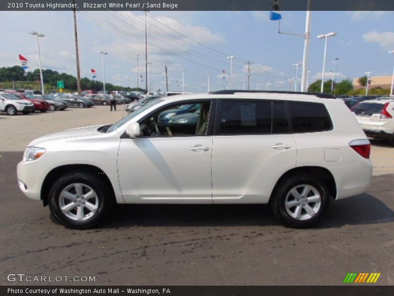 Blizzard White Pearl / Sand Beige 2010 Toyota Highlander