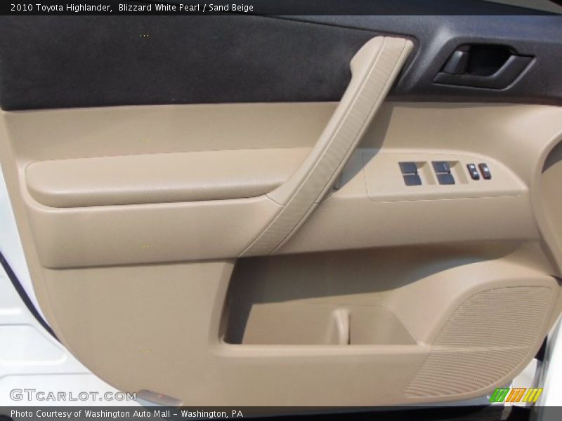 Blizzard White Pearl / Sand Beige 2010 Toyota Highlander