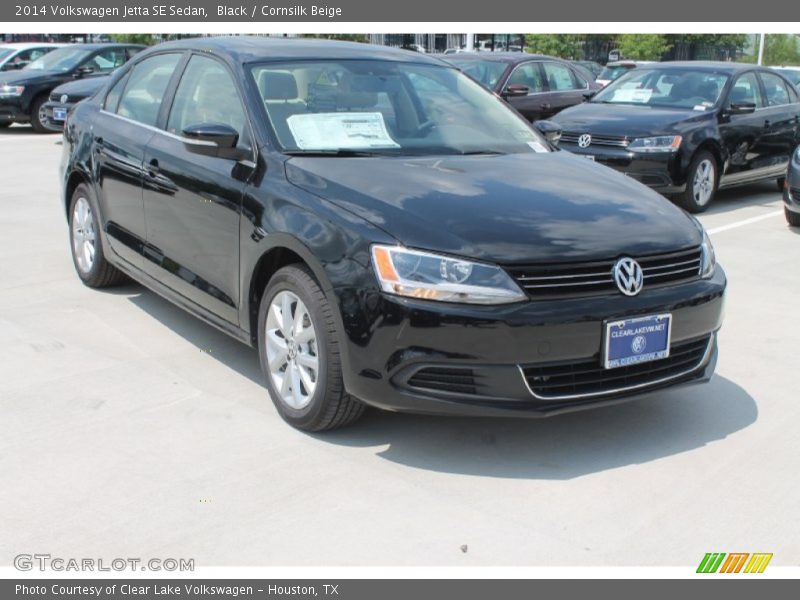 Black / Cornsilk Beige 2014 Volkswagen Jetta SE Sedan