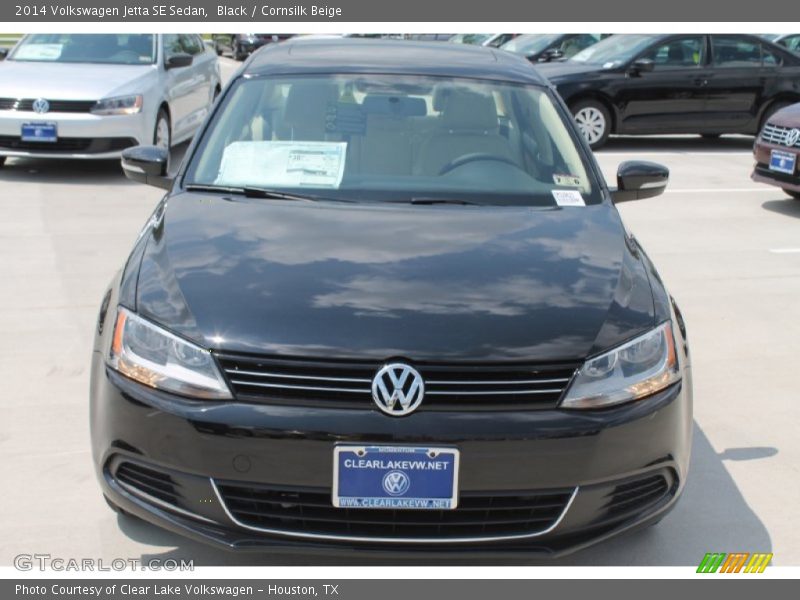 Black / Cornsilk Beige 2014 Volkswagen Jetta SE Sedan