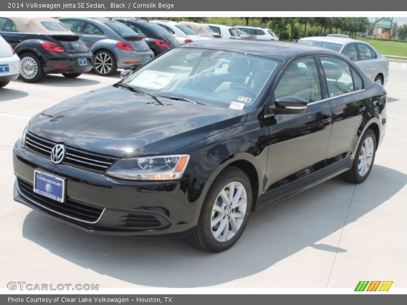 Black / Cornsilk Beige 2014 Volkswagen Jetta SE Sedan