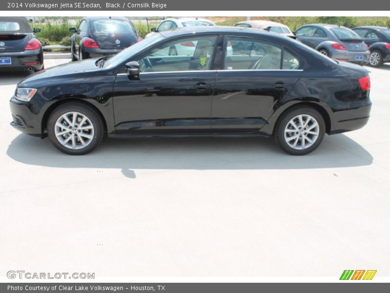 Black / Cornsilk Beige 2014 Volkswagen Jetta SE Sedan