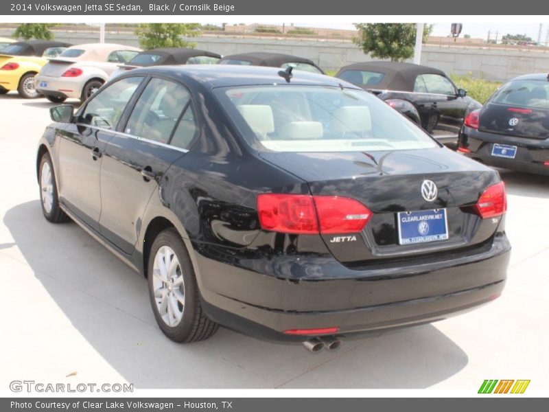 Black / Cornsilk Beige 2014 Volkswagen Jetta SE Sedan