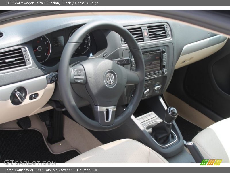 Black / Cornsilk Beige 2014 Volkswagen Jetta SE Sedan