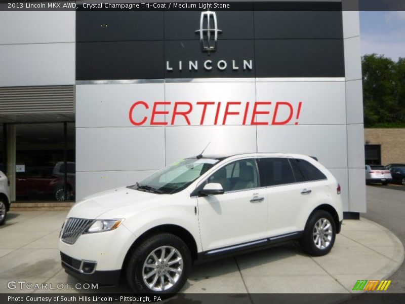 Crystal Champagne Tri-Coat / Medium Light Stone 2013 Lincoln MKX AWD