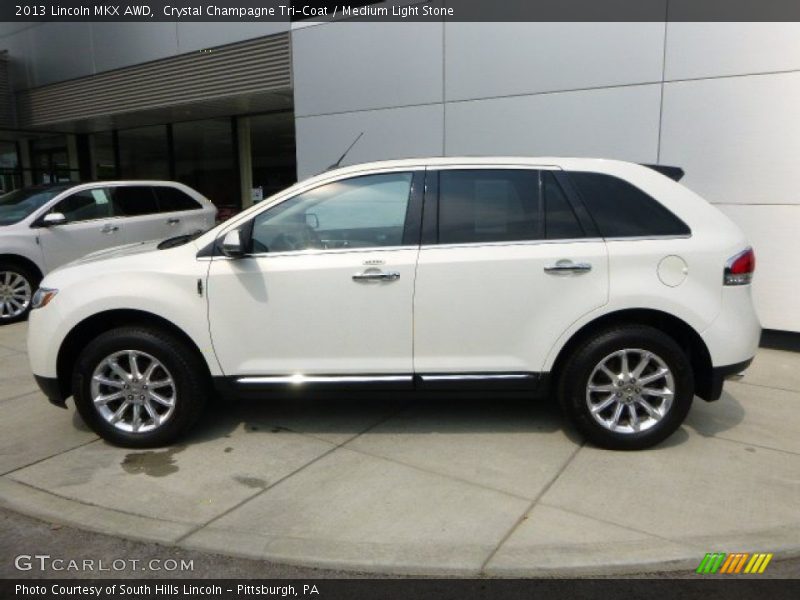 Crystal Champagne Tri-Coat / Medium Light Stone 2013 Lincoln MKX AWD