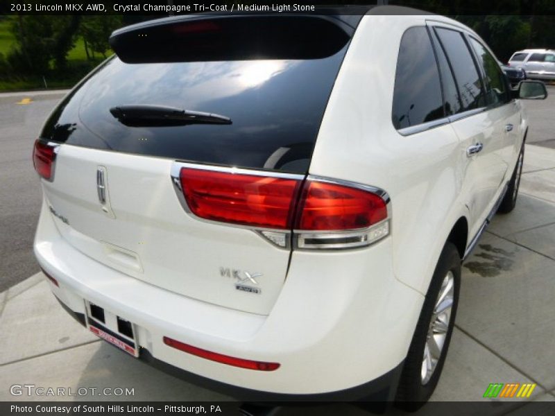 Crystal Champagne Tri-Coat / Medium Light Stone 2013 Lincoln MKX AWD