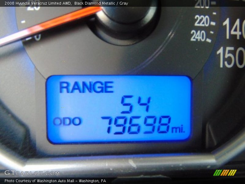Black Diamond Metallic / Gray 2008 Hyundai Veracruz Limited AWD
