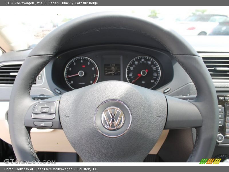 Black / Cornsilk Beige 2014 Volkswagen Jetta SE Sedan