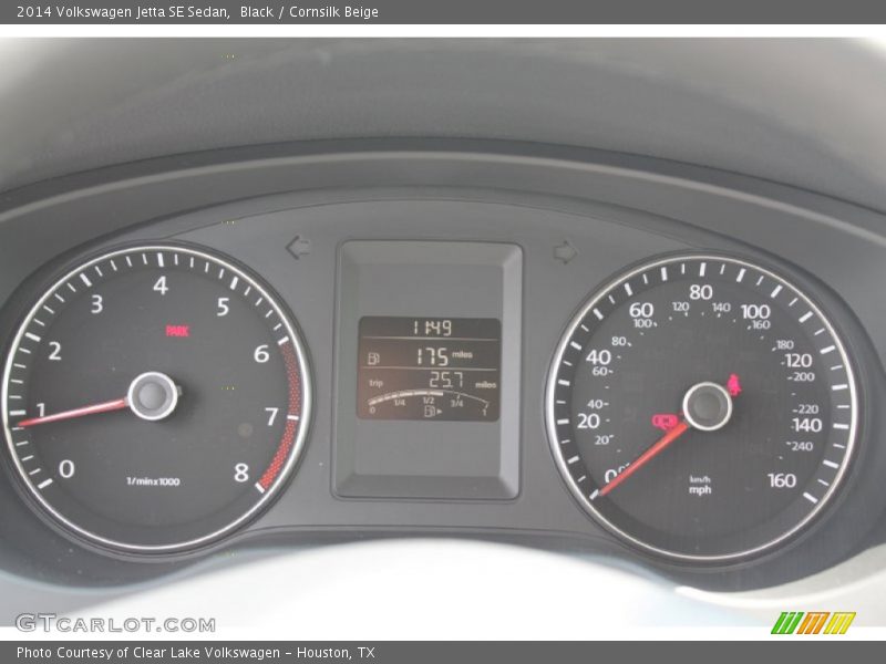 Black / Cornsilk Beige 2014 Volkswagen Jetta SE Sedan