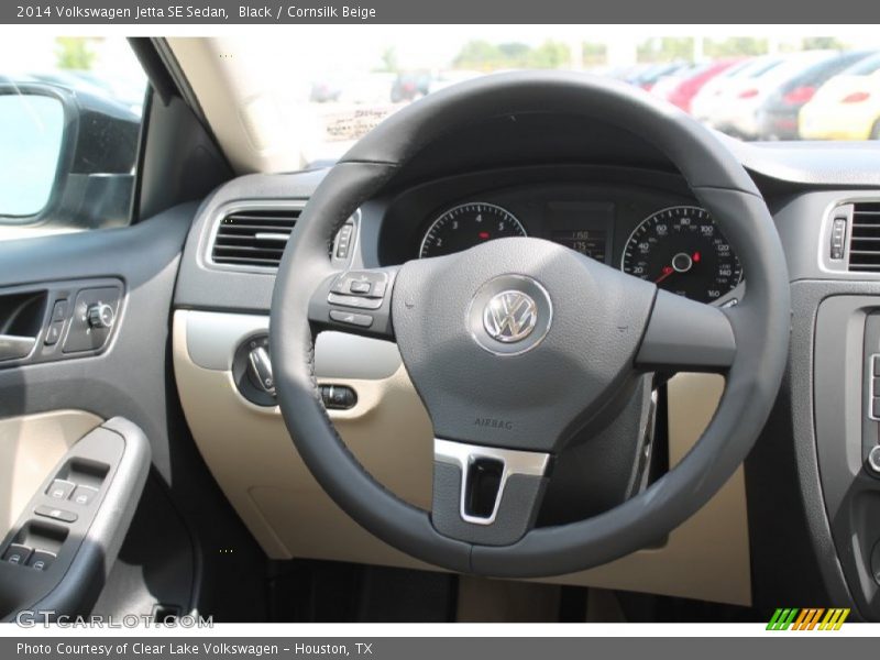 Black / Cornsilk Beige 2014 Volkswagen Jetta SE Sedan