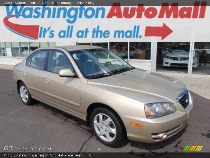Champagne Beige / Beige 2006 Hyundai Elantra GLS Sedan