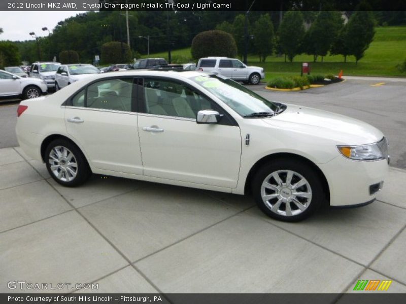 Crystal Champagne Metallic Tri-Coat / Light Camel 2012 Lincoln MKZ AWD