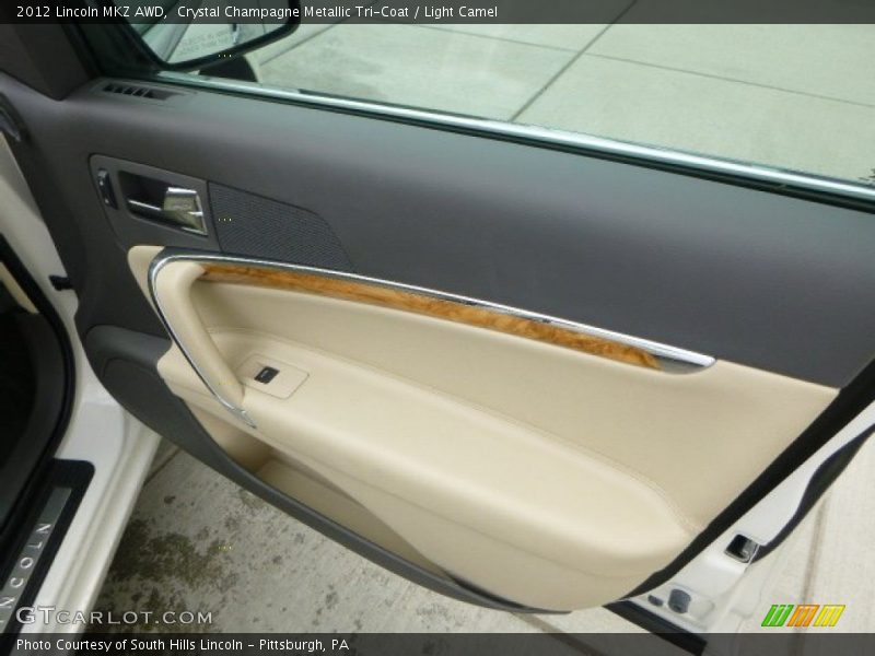 Crystal Champagne Metallic Tri-Coat / Light Camel 2012 Lincoln MKZ AWD