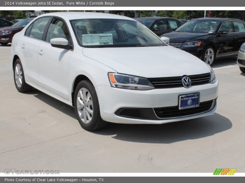 Pure White / Cornsilk Beige 2014 Volkswagen Jetta SE Sedan