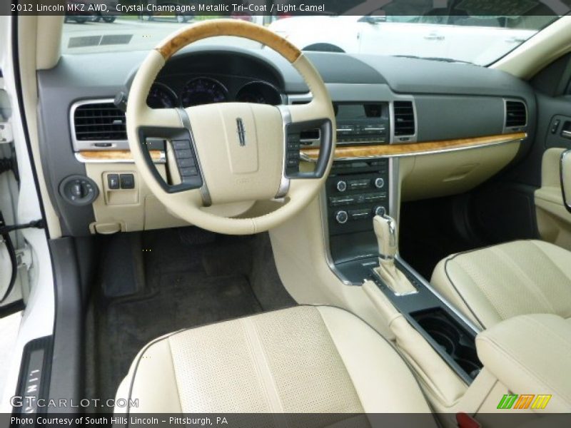 Crystal Champagne Metallic Tri-Coat / Light Camel 2012 Lincoln MKZ AWD