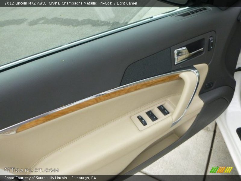 Crystal Champagne Metallic Tri-Coat / Light Camel 2012 Lincoln MKZ AWD