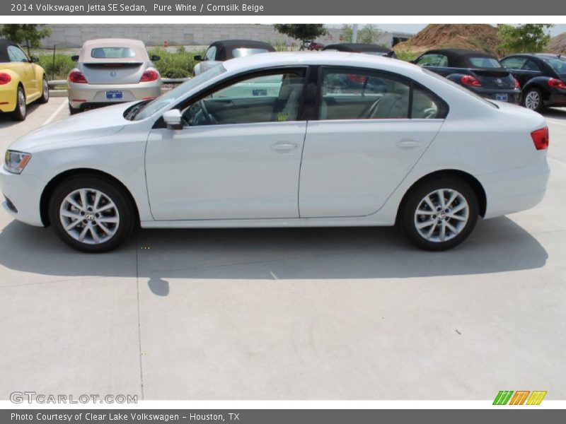 Pure White / Cornsilk Beige 2014 Volkswagen Jetta SE Sedan