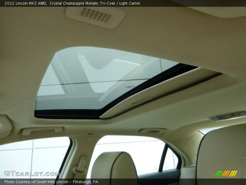 Crystal Champagne Metallic Tri-Coat / Light Camel 2012 Lincoln MKZ AWD
