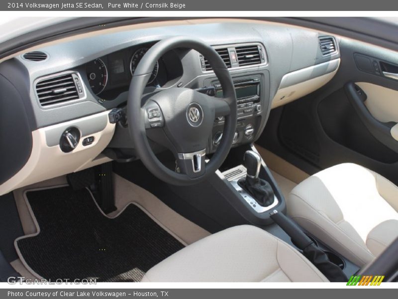 Pure White / Cornsilk Beige 2014 Volkswagen Jetta SE Sedan