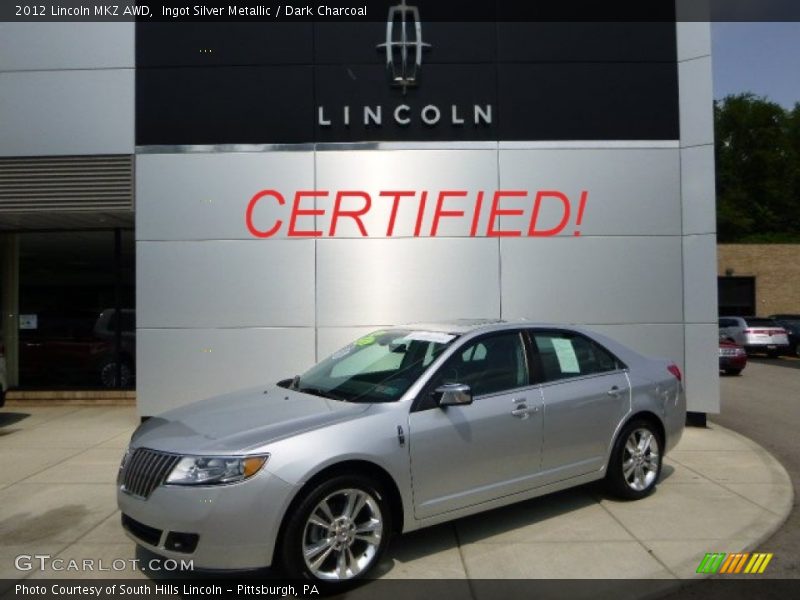 Ingot Silver Metallic / Dark Charcoal 2012 Lincoln MKZ AWD