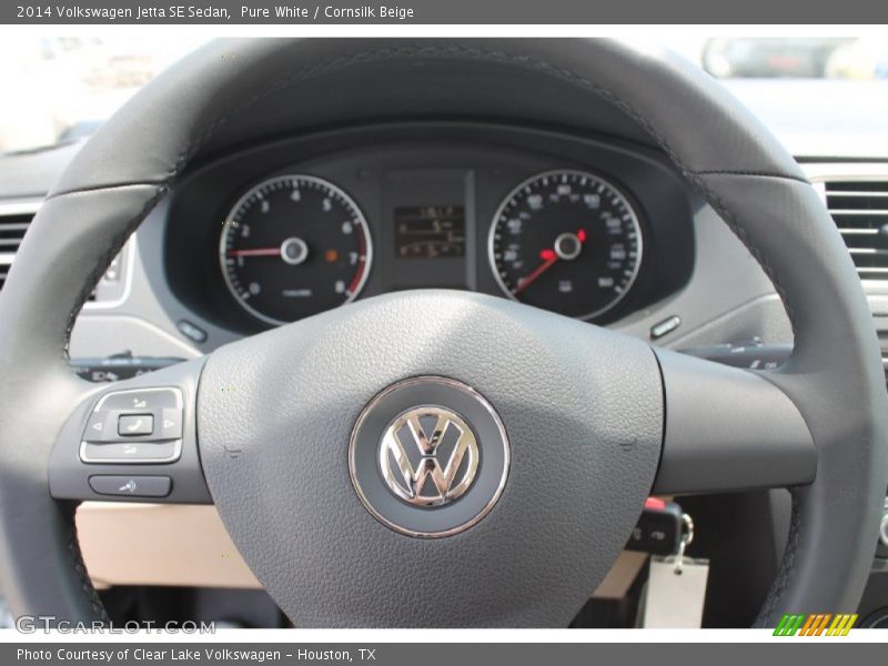 Pure White / Cornsilk Beige 2014 Volkswagen Jetta SE Sedan