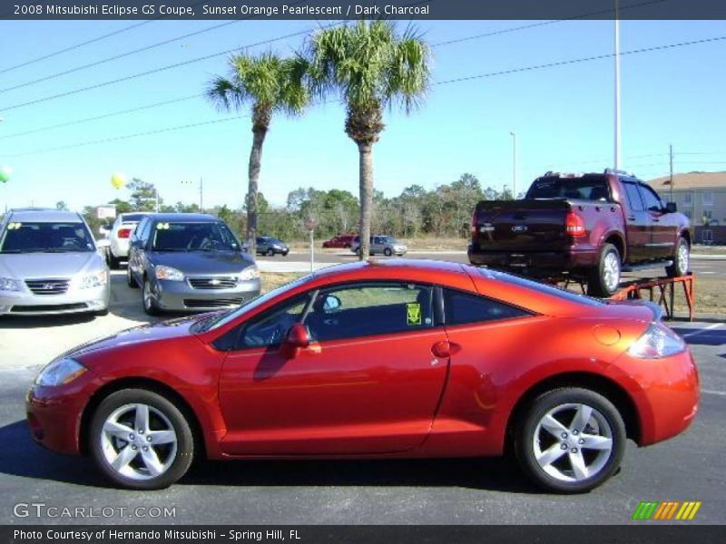 Sunset Orange Pearlescent / Dark Charcoal 2008 Mitsubishi Eclipse GS Coupe