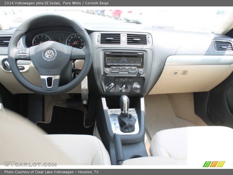 Pure White / Cornsilk Beige 2014 Volkswagen Jetta SE Sedan