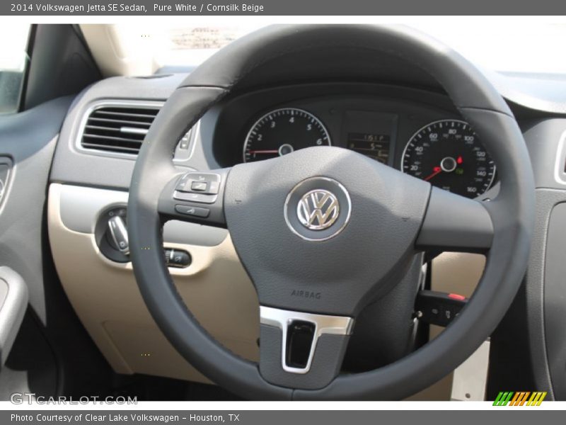 Pure White / Cornsilk Beige 2014 Volkswagen Jetta SE Sedan