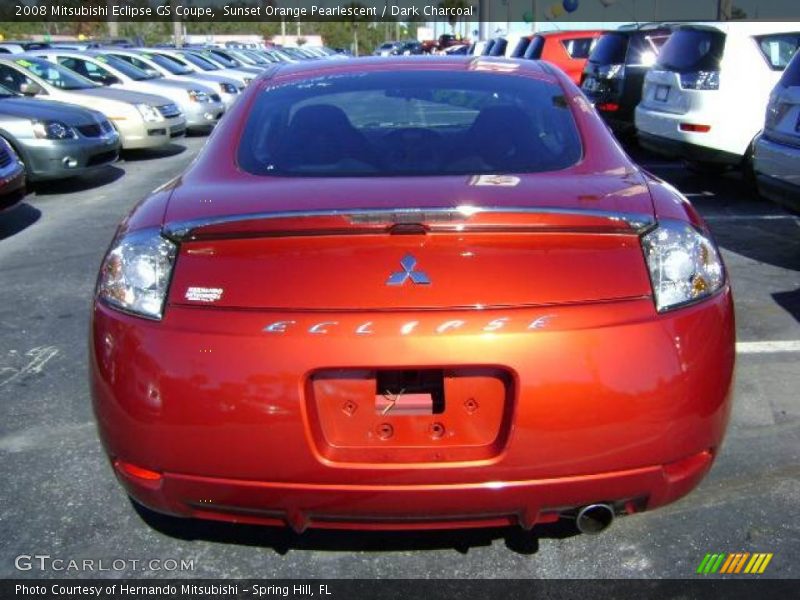 Sunset Orange Pearlescent / Dark Charcoal 2008 Mitsubishi Eclipse GS Coupe