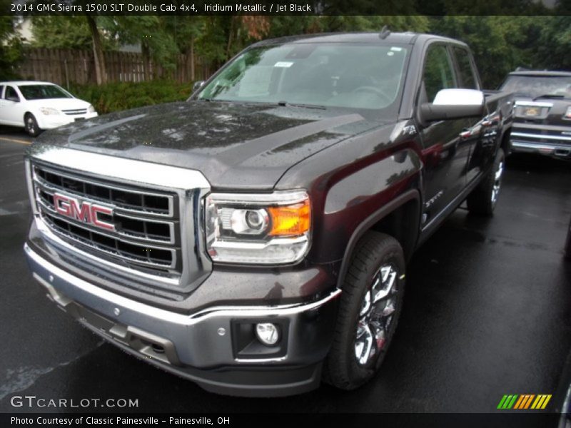 Iridium Metallic / Jet Black 2014 GMC Sierra 1500 SLT Double Cab 4x4