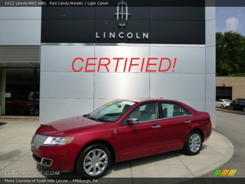Red Candy Metallic / Light Camel 2012 Lincoln MKZ AWD
