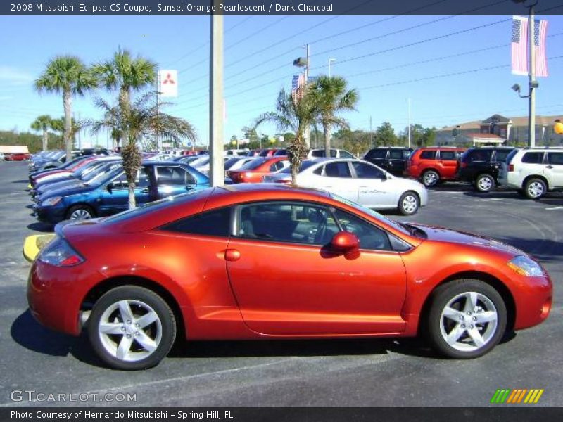 Sunset Orange Pearlescent / Dark Charcoal 2008 Mitsubishi Eclipse GS Coupe