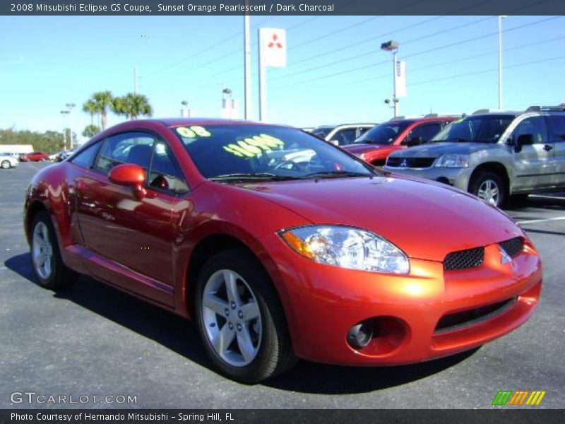 Sunset Orange Pearlescent / Dark Charcoal 2008 Mitsubishi Eclipse GS Coupe