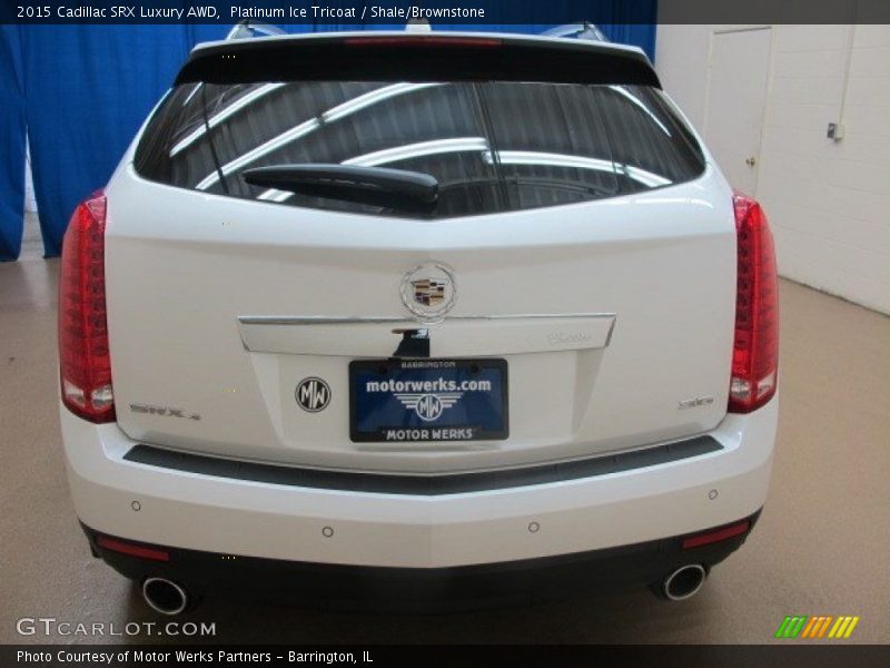 Platinum Ice Tricoat / Shale/Brownstone 2015 Cadillac SRX Luxury AWD