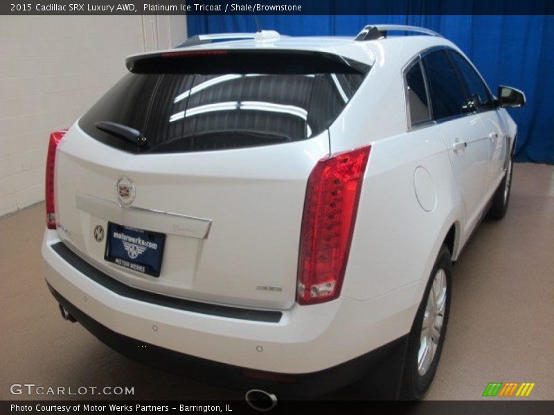 Platinum Ice Tricoat / Shale/Brownstone 2015 Cadillac SRX Luxury AWD