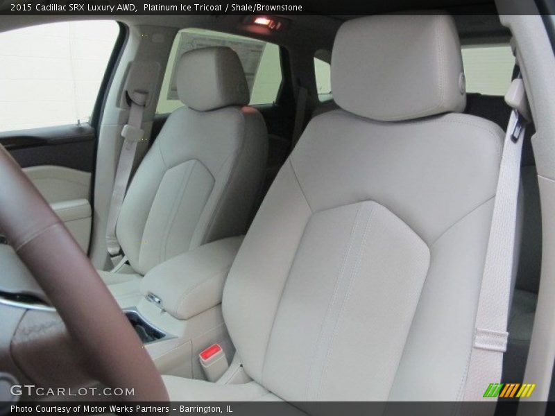 Platinum Ice Tricoat / Shale/Brownstone 2015 Cadillac SRX Luxury AWD