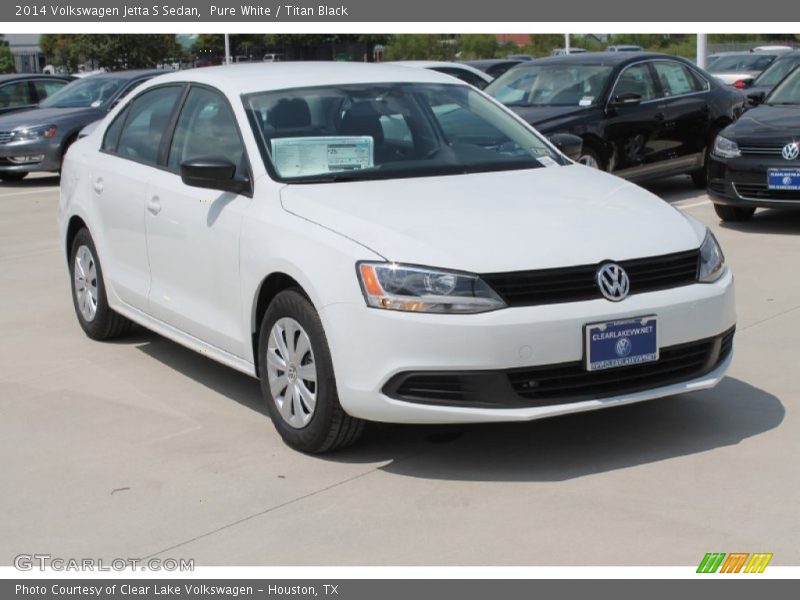 Pure White / Titan Black 2014 Volkswagen Jetta S Sedan