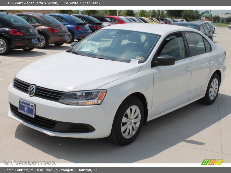 Pure White / Titan Black 2014 Volkswagen Jetta S Sedan