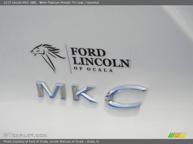White Platinum Metallic Tri-coat / Hazelnut 2015 Lincoln MKC AWD