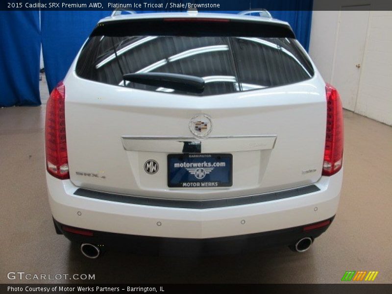 Platinum Ice Tricoat / Shale/Brownstone 2015 Cadillac SRX Premium AWD