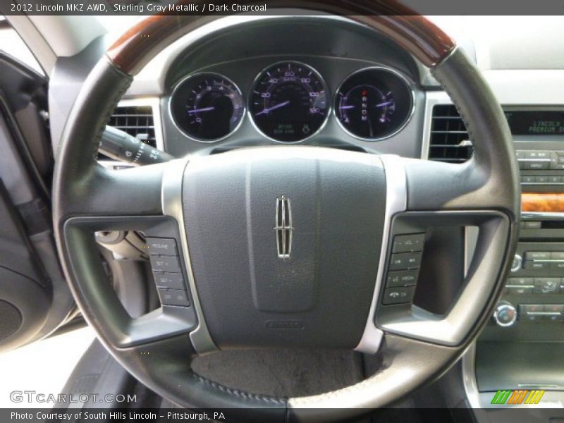 Sterling Gray Metallic / Dark Charcoal 2012 Lincoln MKZ AWD